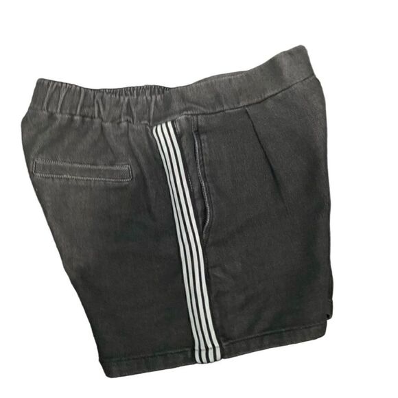 Ninomaxx Washed Black & White Side Stripe Shorts Size Large - Picture 1 of 5